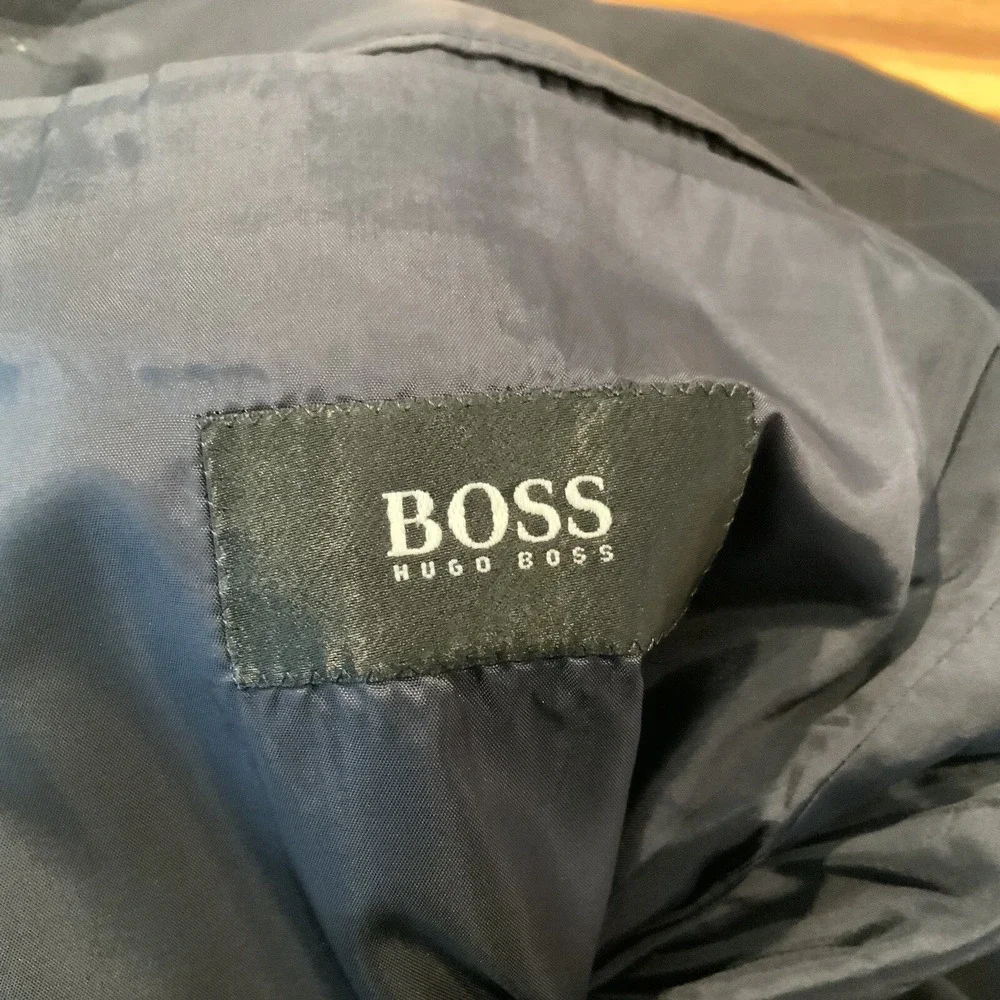 Vintage Hugo Boss Mens‎ Suit 2 Piece Set Size 42L Jacket Blazer Pants Wool Sigma